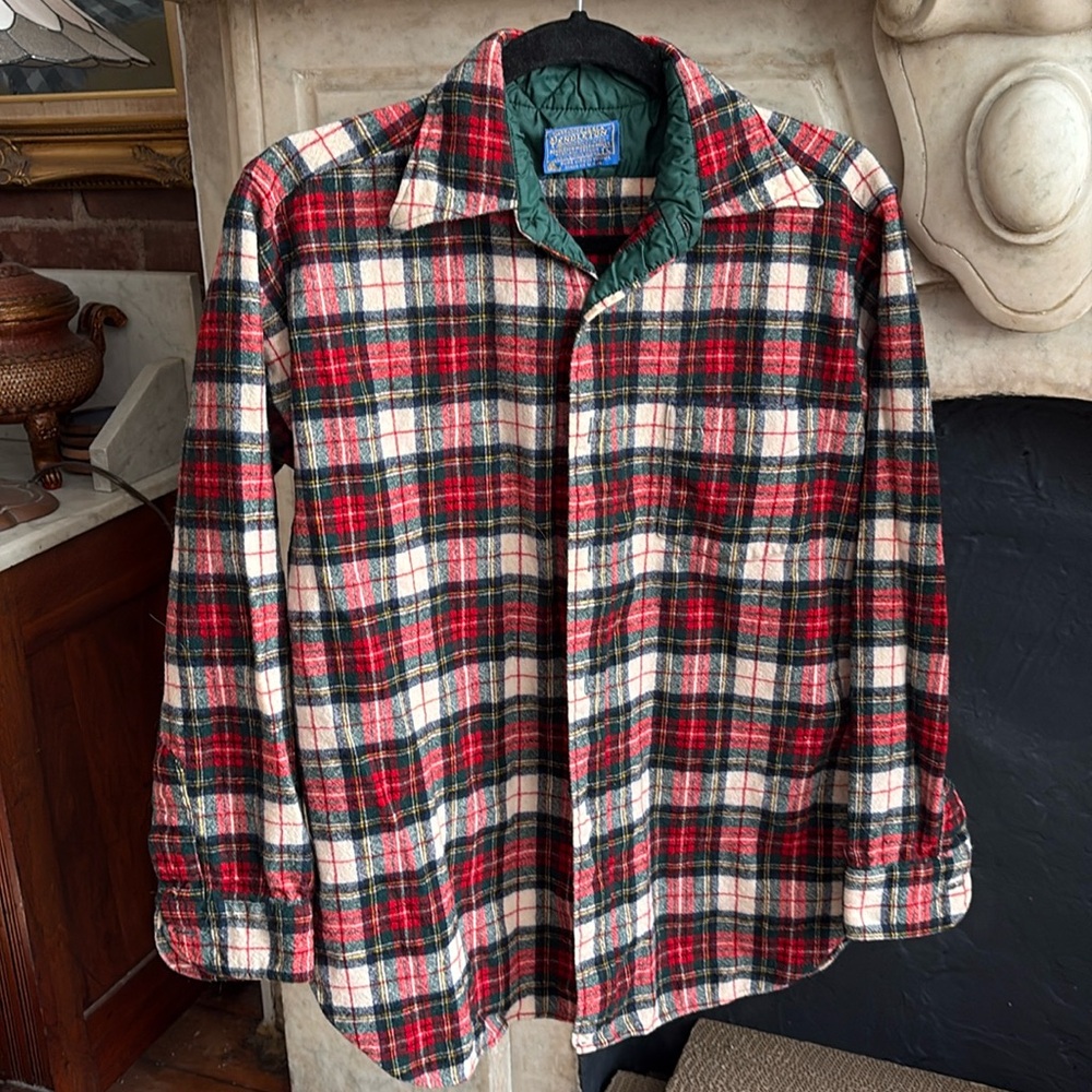 Pendleton 100% Virgin Wool Button Down Flannel Sh… - image 1